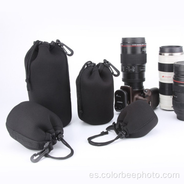 Bolsa de bolsa de lente de cámara DSLR suave impermeable de neopreno